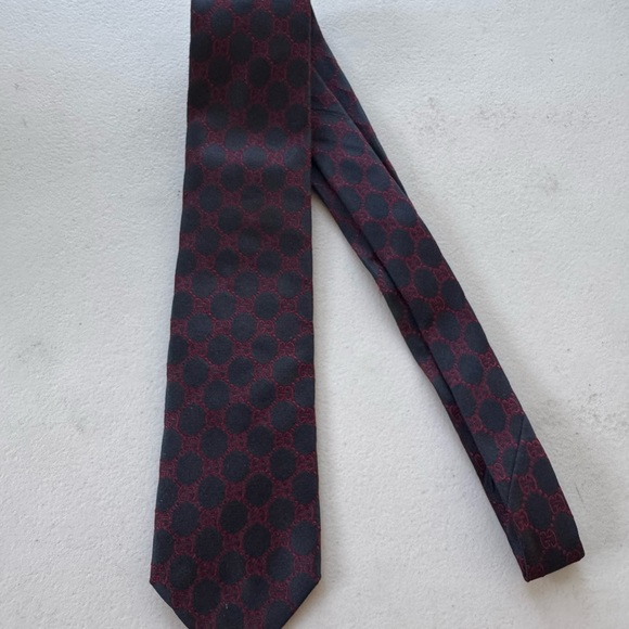 Gucci navy blueand Red Geometric Men's Tie